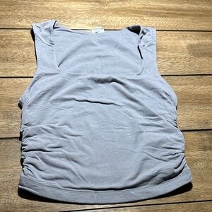 Garage Light Gray Ruched Tank Top